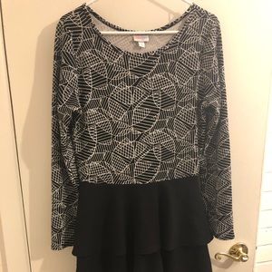 Lularoe Large Black and White Georgia NWOT